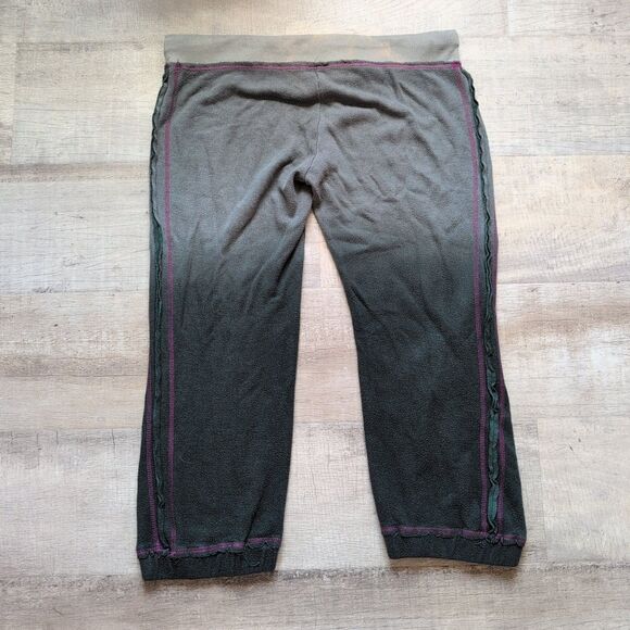 Vintage Miss Me Sweatpants M Gray Beaded Cropped Straight Leg *Flaw - Picture 4 of 6